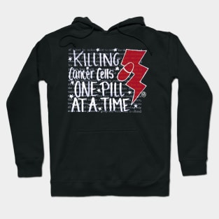 Killing Cancer - white design w/red Hoodie